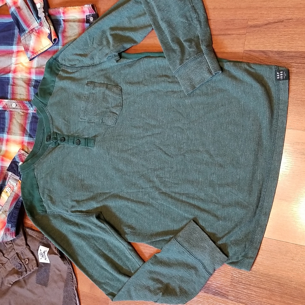 Bundle of Boy's Long Sleeve Shirts, Size Large - Picture 8 of 13